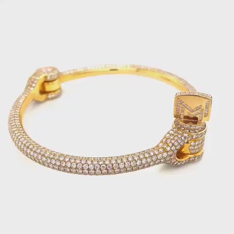 TMMC Interlock 360 Bracelet – Yellow Gold, VS diamond